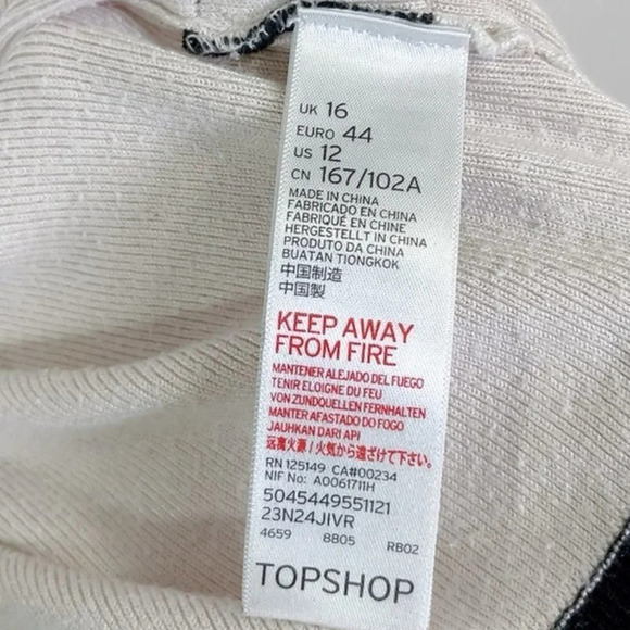 Topshop Geometric Stripe Long Sleeve Pullover - Picture 12 of 16